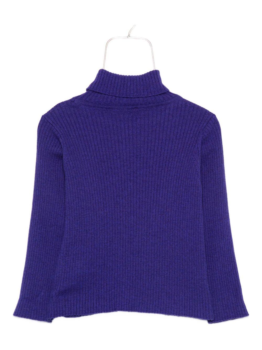 Maglione per bambina Emilio Pucci Junior viola con tessuto a coste - Rubino Kids