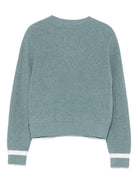 Maglione per bambina Emporio Armani Kids blu con logo - Rubino Kids