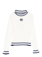 Maglione per bambina Etro Kids bianco con dettagli ricamati - Rubino Kids