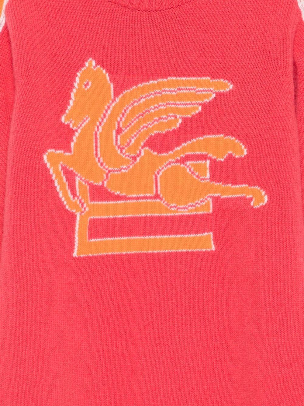 Maglione per bambina ETRO KIDS fucsia con motivo Pegaso - Rubino Kids