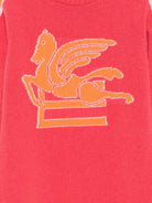 Maglione per bambina ETRO KIDS fucsia con motivo Pegaso - Rubino Kids