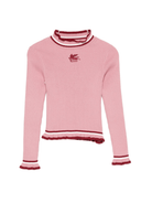 Maglione per bambina ETRO KIDS rosa con logo ricamato sul davanti - Rubino Kids