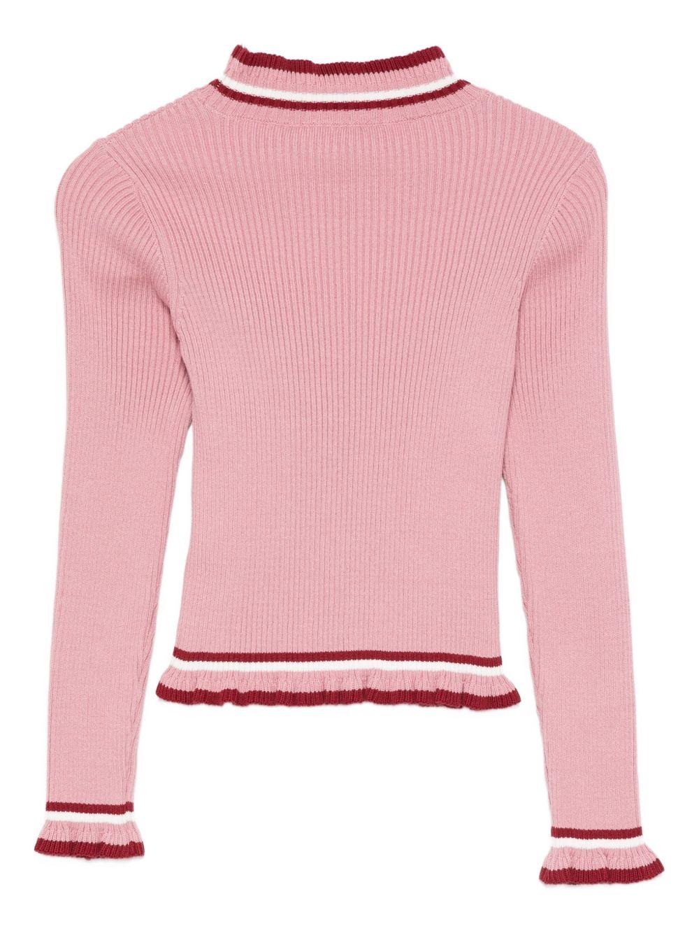 Maglione per bambina ETRO KIDS rosa con logo ricamato sul davanti - Rubino Kids