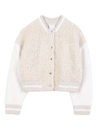 Maglione per bambina Givenchy Kids beige con dettaglio con logo sul retro - Rubino Kids