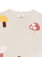 Maglione per bambina Il Gufo grigio con ricamo funghi - Rubino Kids