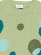 Maglione per bambina Il Gufo verde con fantasia a cerchi - Rubino Kids