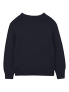 Maglione per bambina Kenzo Kids blu con Boke Flower jacquard - Rubino Kids