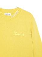 Maglione per bambina Laneus Kids giallo con logo ricamato sul davanti - Rubino Kids