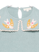 Maglione per bambina Louise Misha azzurro con colletto ricamato - Rubino Kids