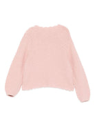 Maglione per bambina Louise Misha rosa con pannelli all'uncinetto - Rubino Kids