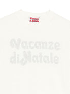 Maglione per bambina MC2 Saint Barth Kids bianco con scritta "Vacanze di Natale" - Rubino Kids