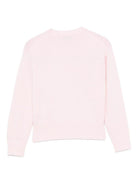 Maglione per bambina MC2 Saint Barth Kids rosa con scritta ricamata "Sono alla Frutta" - Rubino Kids