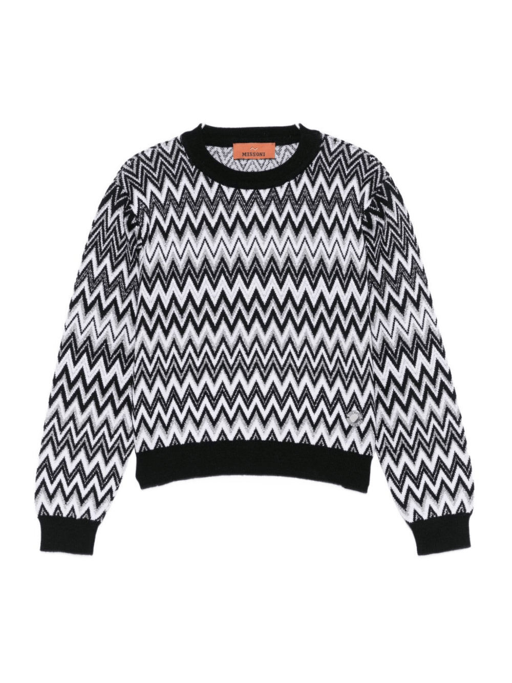 Maglione per bambina Missoni Kids nero con motivo zigzag - Rubino Kids