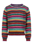 Maglione per bambina Molo multicolore con strisce orizzontali glitterate - Rubino Kids