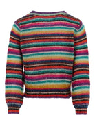 Maglione per bambina Molo multicolore con strisce orizzontali glitterate - Rubino Kids