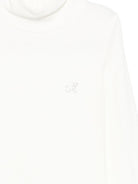 Maglione per bambina Monnalisa bianco con collo alto - Rubino Kids