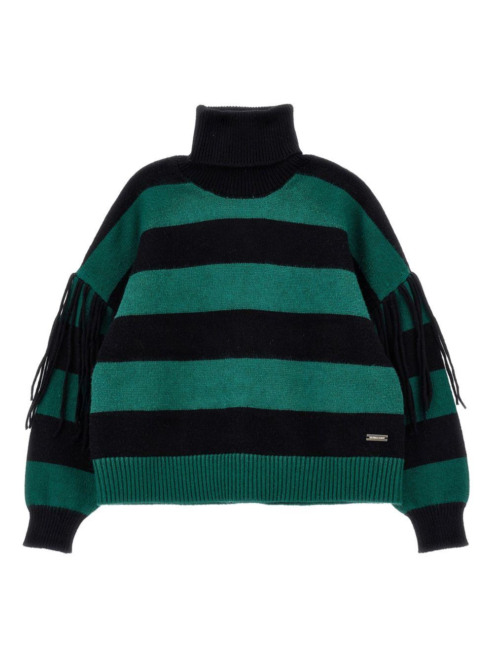 Maglione per bambina Monnalisa multicolore a righe - Rubino Kids