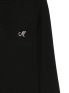 Maglione per bambina Monnalisa nero con collo alto - Rubino Kids