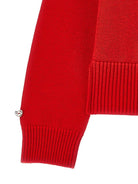 Maglione per bambina Monnalisa rosso con ricamo con slogan - Rubino Kids