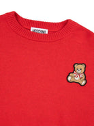 Maglione per bambina Moschino Kids rosso con motivo Teddy Bear - Rubino Kids