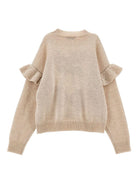 Maglione per bambina Philosophy Di Lorenzo Serafini Kids beige con ruches - Rubino Kids