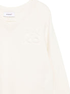 Maglione per bambina Pinko Kids bianco con logo sul davanti - Rubino Kids