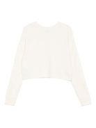 Maglione per bambina Pinko Kids bianco con logo sul davanti - Rubino Kids