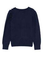 Maglione per bambina Polo Ralph Lauren Kids blu con ricamo Teddy Bear - Rubino Kids