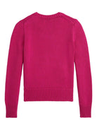 Maglione per bambina Polo Ralph Lauren Kids fucsia con motivo a bandiera - Rubino Kids