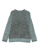 Maglione per bambina Scotch & Soda Kids verde con toppa con logo - Rubino Kids