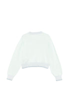 Maglione per bambina Simonetta azzurro con applicazioni floreali - Rubino Kids