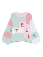 Maglione per bambina Stella McCartney Kids multicolor con design patchwork - Rubino Kids