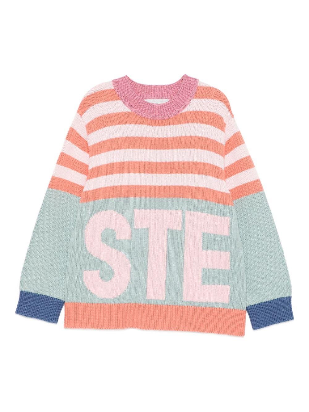 Maglione per bambina Stella McCartney Kids multicolore a righe - Rubino Kids