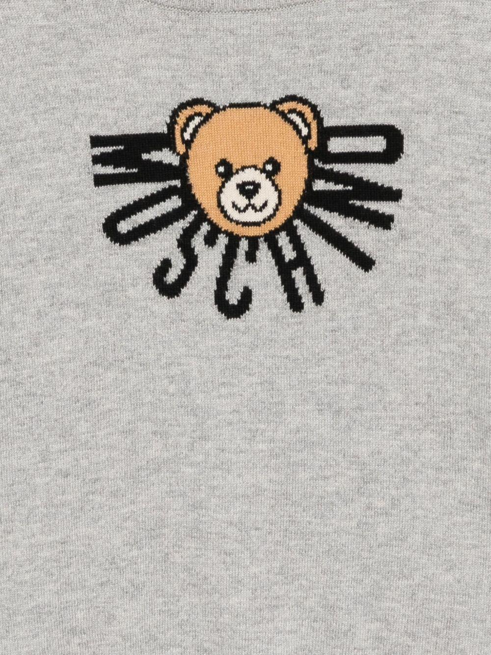 Maglione per bambini Moschino Kids grigio con logo - Rubino Kids