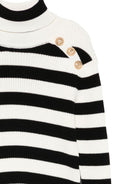 Maglione per bambino Balmain Kids bianco con motivo a righe - Rubino Kids