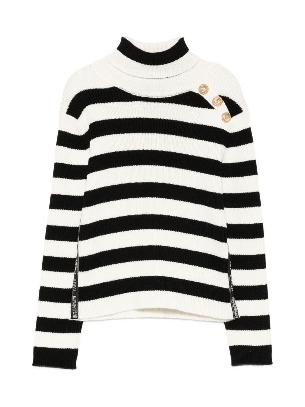 Maglione per bambino Balmain Kids bianco con motivo a righe - Rubino Kids