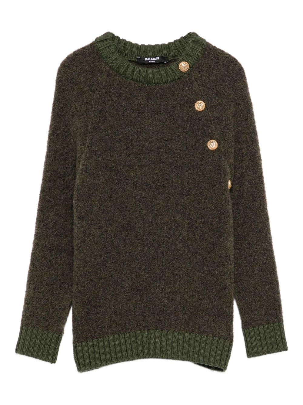 Maglione per bambino Balmain Kids verde con decorazione - Rubino Kids
