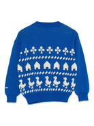 Maglione per bambino Bobo Choses blu con motivo animali da fattoria - Rubino Kids