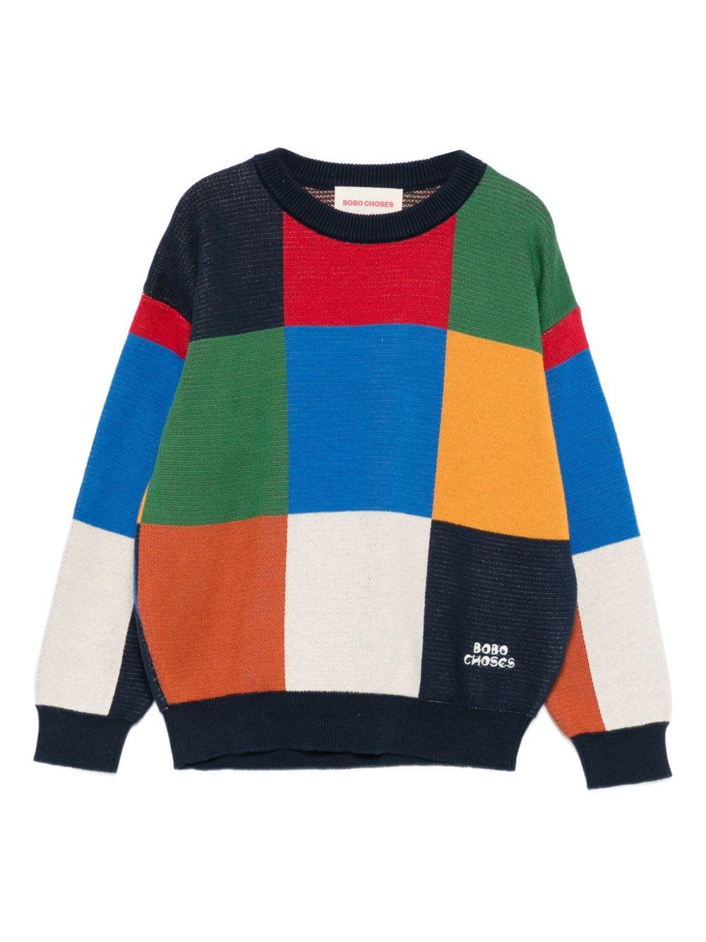 Maglione per bambino Bobo Choses multicolore con logo sul davanti - Rubino Kids