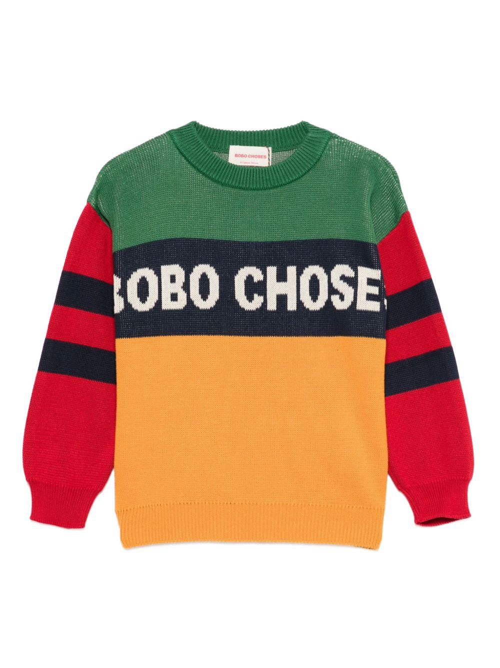 Maglione per bambino Bobo Choses multicolore con logo sul davanti - Rubino Kids