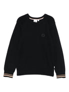 Maglione per bambino Boss Kids nero con logo - Rubino Kids