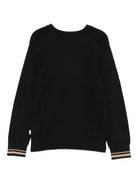Maglione per bambino Boss Kids nero con logo - Rubino Kids