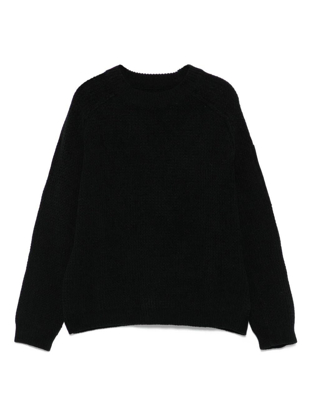 Maglione per bambino C.P. Company Kids nero con trama a coste - Rubino Kids