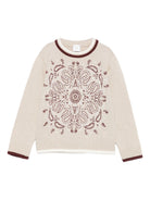 Maglione per bambino Eleventy Kids beige con motivo Paisley - Rubino Kids