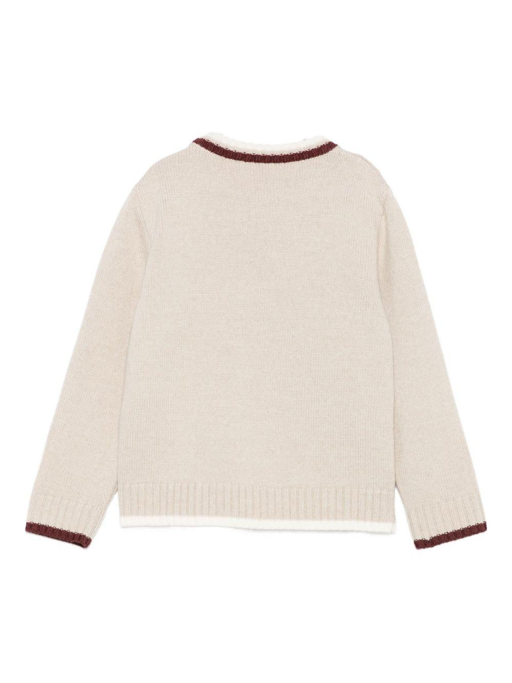 Maglione per bambino Eleventy Kids beige con motivo Paisley - Rubino Kids