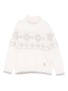 Maglione per bambino Eleventy Kids bianco con fiocco di neve - Rubino Kids