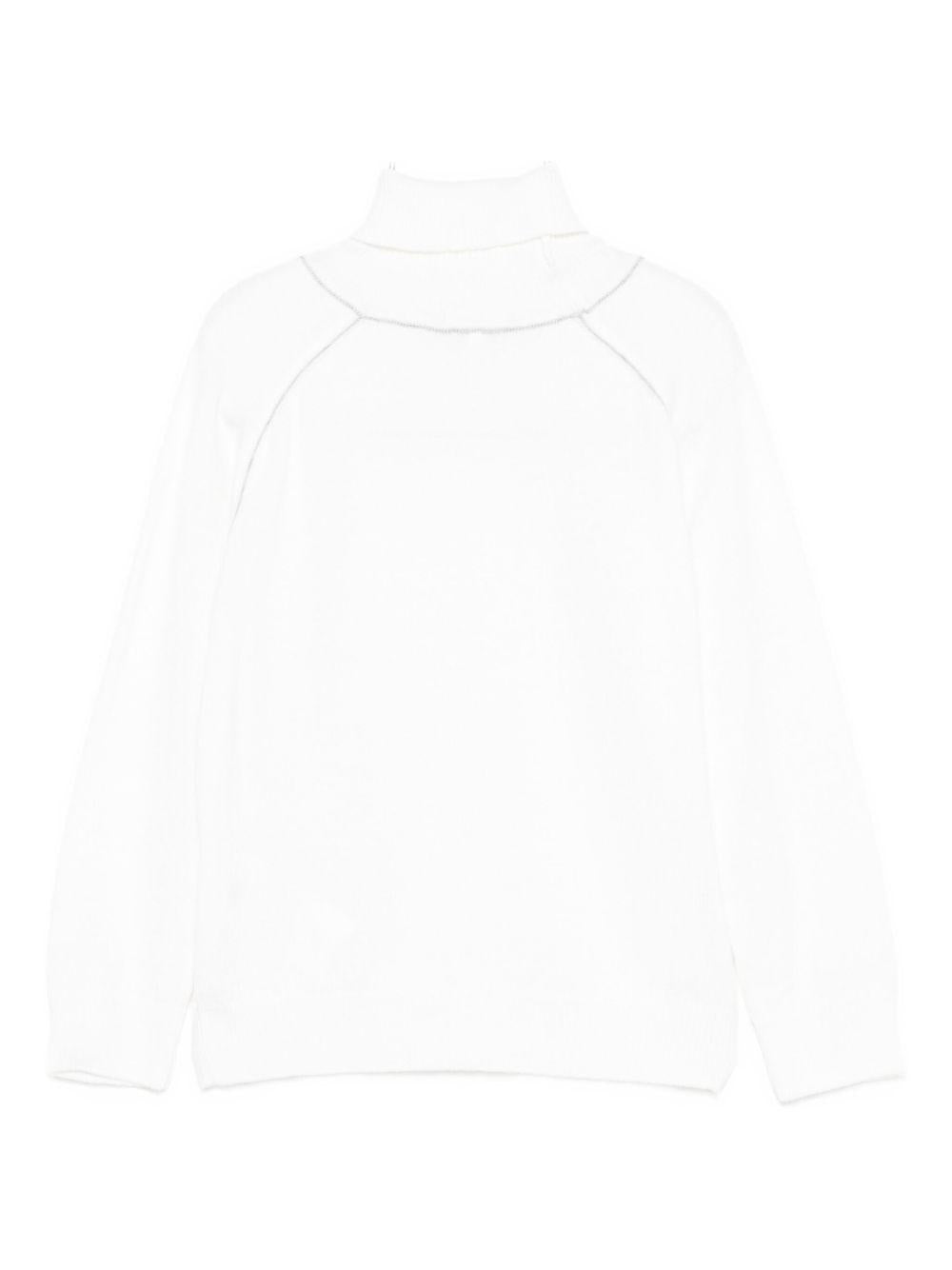 Maglione per bambino Eleventy Kids bianco con maniche raglan - Rubino Kids