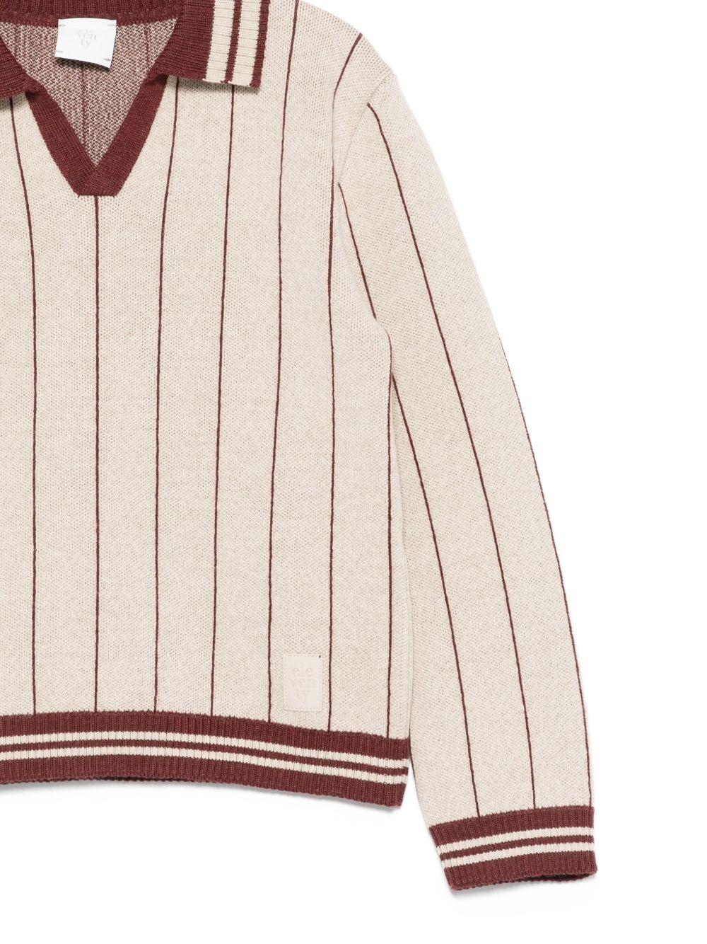 Maglione per bambino Eleventy Kids con dettagli a righe - Rubino Kids