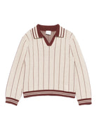 Maglione per bambino Eleventy Kids con dettagli a righe - Rubino Kids