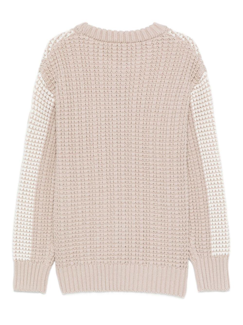 Maglione per bambino Emporio Armani Kids beige con motivo a rombi - Rubino Kids